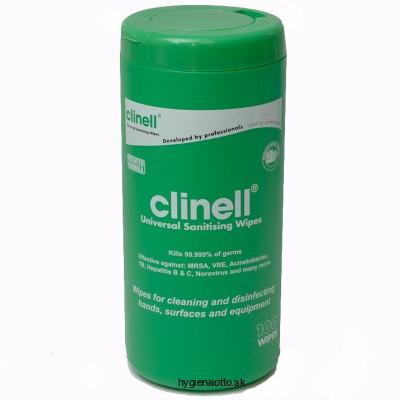 CLINELL Univerzálne dezinfekčné utierky na plochy,prístroje a ruky,100ks,tuba